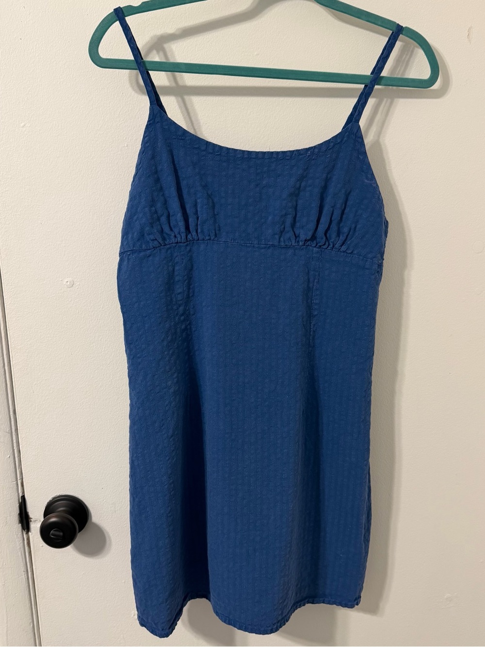 Wild Fable Blue Textured Spaghetti Strap Dress
